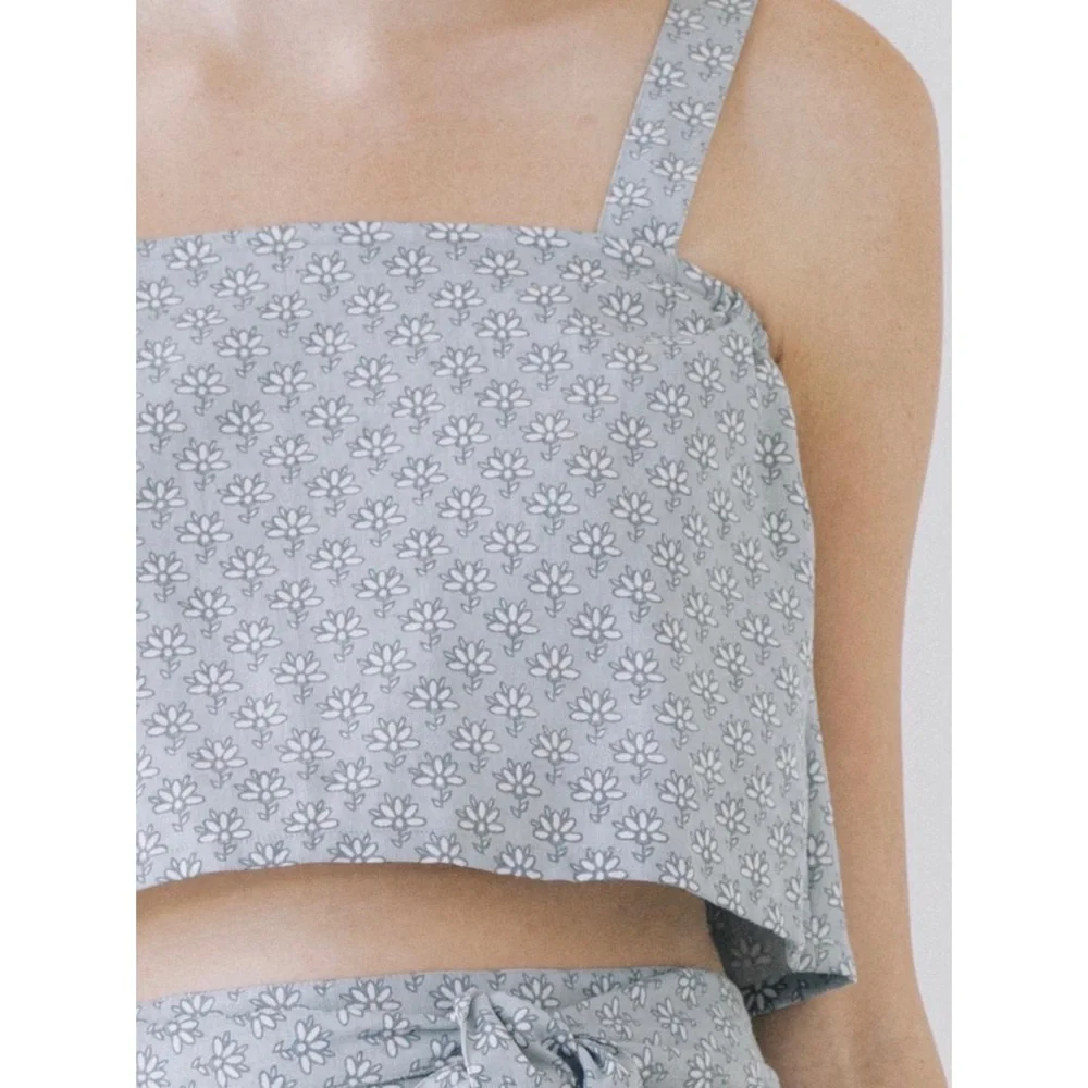 Madewell / Tribe Alive Laude the Label NWT Kendi Floral Lounge Top Bandeau - Picture 2 of 6